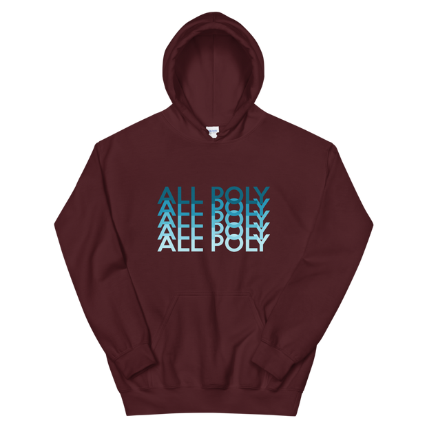 Blue All Poly Repeat *ADULT HOODIE*