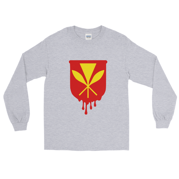 Kanaka Maoli Crest - Red *ADULT LONG SLEEVE*