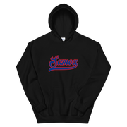 Samoa Script ~ Blue with Red Border *ADULT HOODIE*