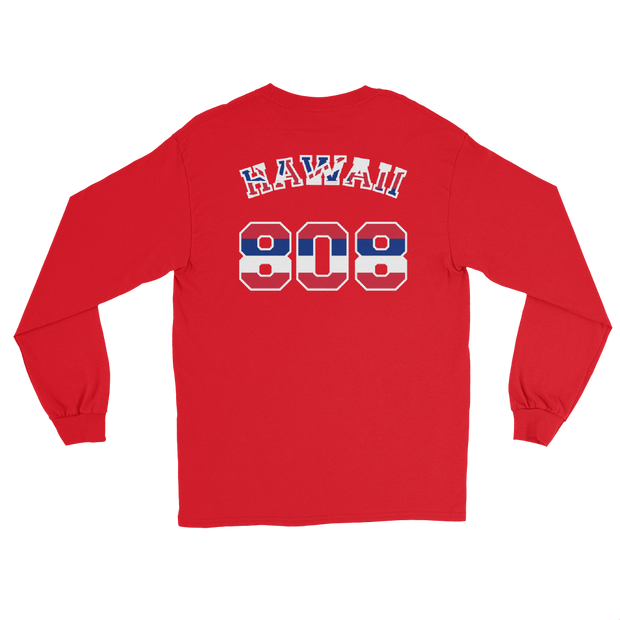 Hawaii 808 Union Jack - Flag Jersey with White Border (front/back) *ADULT LONG SLEEVE*