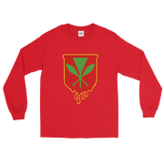 Kanaka Maoli Crest - Red with Yellow Border *ADULT LONG SLEEVE*