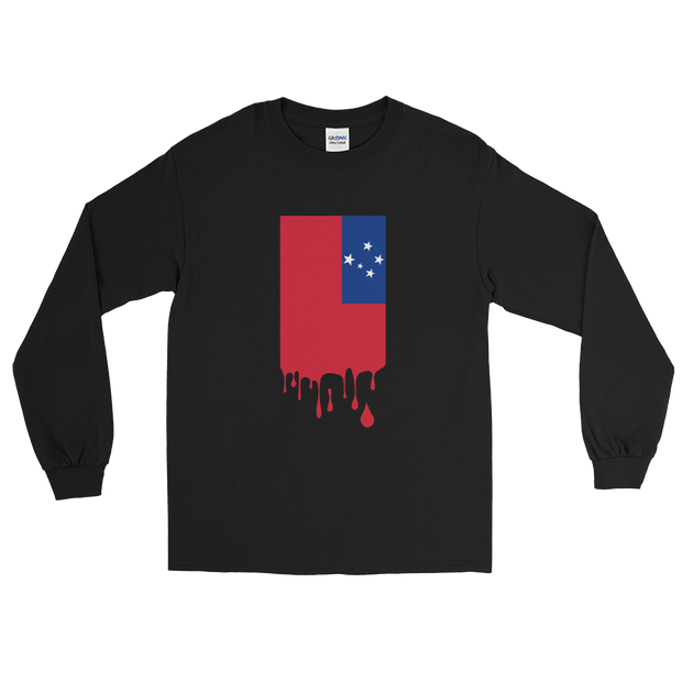 Drip Samoa - Flag Vertical *ADULT LONG SLEEVE*