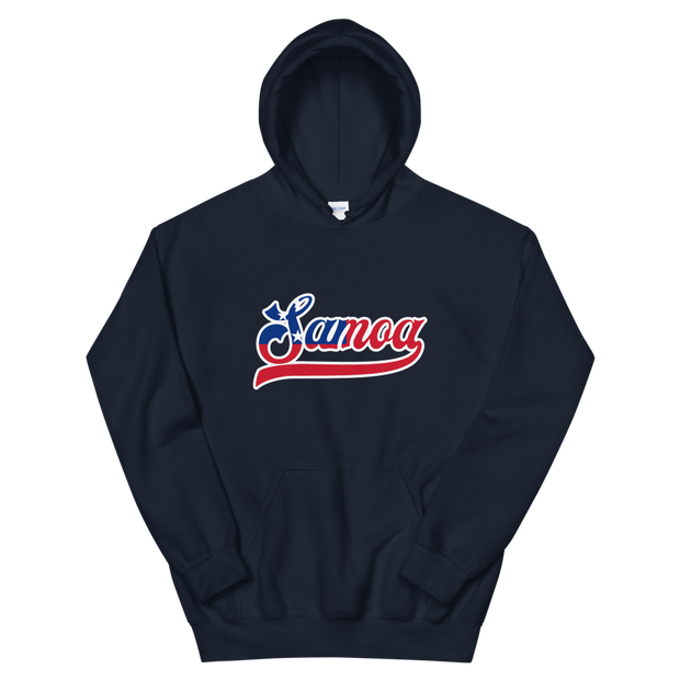 Samoa Script ~ Flag with White Border *ADULT HOODIE*