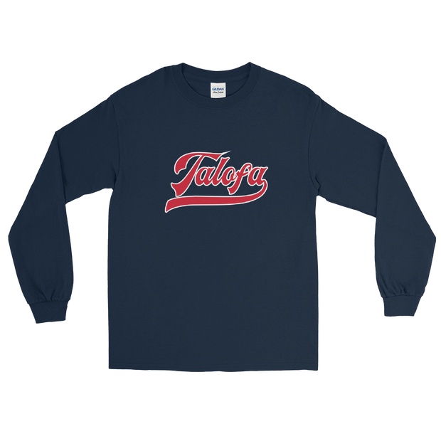 Talofa Script ~ Red with White Border *ADULT LONG SLEEVE*