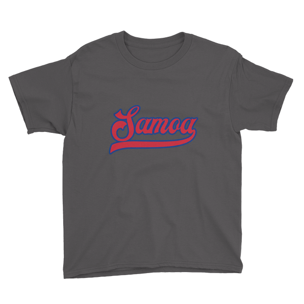 Samoa Script ~ Red with Blue Border *KIDS SHORT SLEEVE*