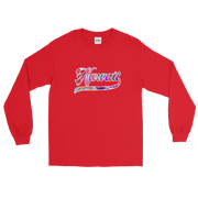 Hawaii Script ~ Floral with White Border *ADULT LONG SLEEVE*