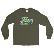 Talofa Script ~ Floral with White Border *ADULT LONG SLEEVE*