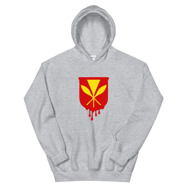 Kanaka Maoli Crest - Red *ADULT HOODIE*