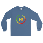 Hawaiian Islands Rings - HI - Kanaka Maoli color fade *ADULT LONG SLEEVE*