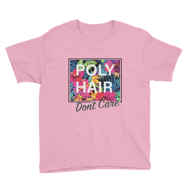 POLY HAIR, Don't Care - Black Border *KIDS SHORT SLEEVE*