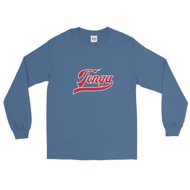 Tonga Script ~ Red with White Border *ADULT LONG SLEEVE*