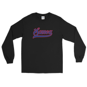 Samoa Script ~ Blue with Red Border *ADULT LONG SLEEVE*