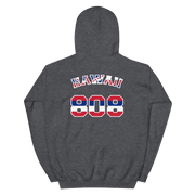 Hawaii 808 Union Jack - Flag Jersey with White Border (front/back) *ADULT HOODIE*