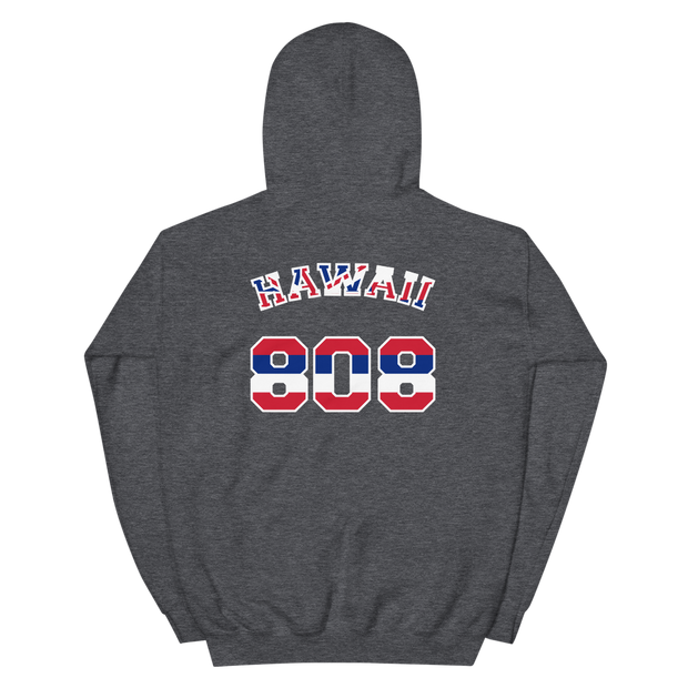 Hawaii 808 Union Jack - Flag Jersey with White Border (front/back) *ADULT HOODIE*