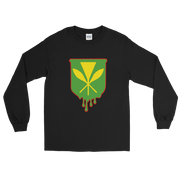 Kanaka Maoli Crest - Green with Red Border *ADULT LONG SLEEVE*