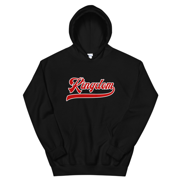 Kingdom Script ~ Red with White Border *ADULT HOODIE*