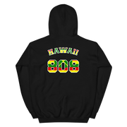 Hawaii 808 - Flag Jersey with White Border (front/back) *ADULT HOODIE*