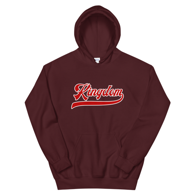 Kingdom Script ~ Red with White Border *ADULT HOODIE*