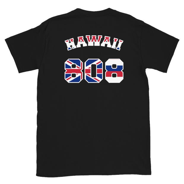 Hawaii 808 Sovereignty - Flag Jersey with White Border (front/back) *ADULT SHORT SLEEVE*