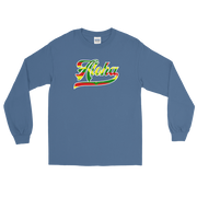 Aloha Script ~ Flag with White Border *ADULT LONG SLEEVE*