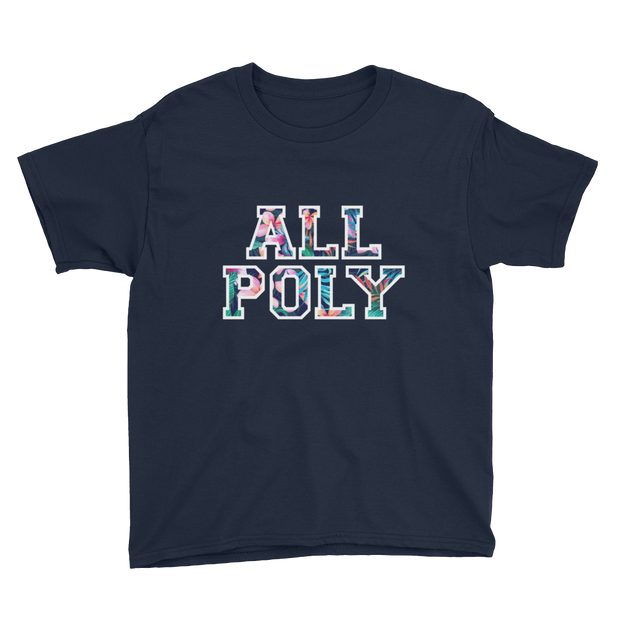 ALL POLY Floral ~ Collegiate *KIDS SHORT SLEEVE*