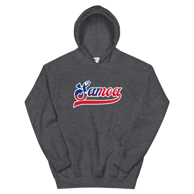 Samoa 685 - Flag with White Border (front/back)  *ADULT HOODIE*