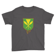 Kanaka Maoli Crest - Green with Red Border *KIDS SHORT SLEEVE*