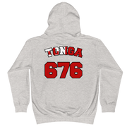 Tonga 676 - Flag with Black Border (front/back) *KIDS HOODIE*