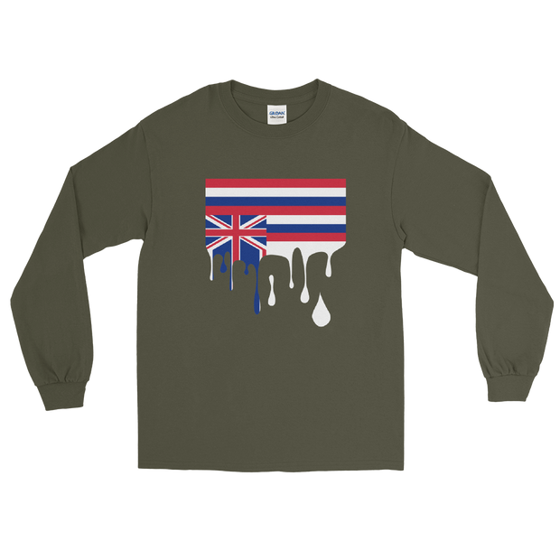 Drip Hawaii Sovereignty - Flag Horizontal *ADULT LONG SLEEVE*