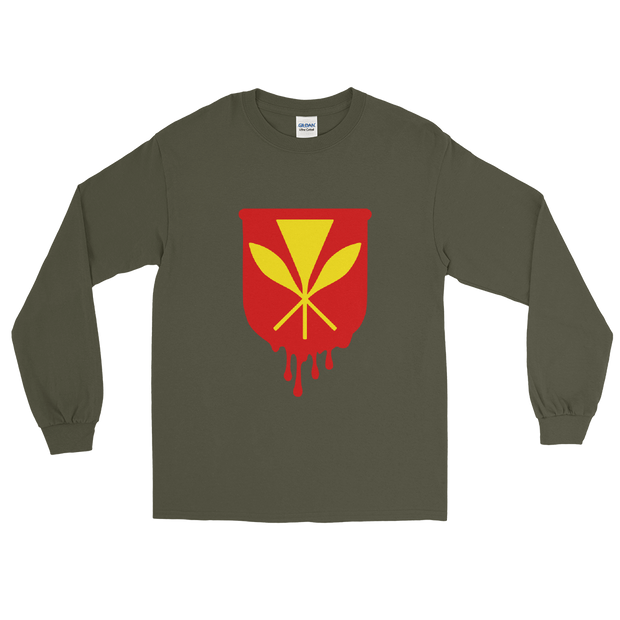 Kanaka Maoli Crest - Red *ADULT LONG SLEEVE*