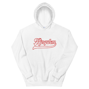 Kingdom Script ~ White with Red Border *ADULT HOODIE*