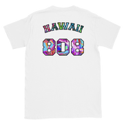 Hawaii 808 - Floral Jersey with Black Border (front/back) *ADULT SHORT SLEEVE*