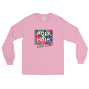 POLY HAIR, Don't Care - Black Border *ADULT LONG SLEEVE*