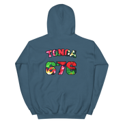 Tonga 676 - Floral Jersey with Black Border (front/back) *ADULT HOODIE*