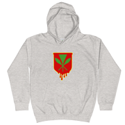 Kanaka Maoli Crest - Red with Yellow Border *KIDS HOODIE*