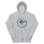 Kanaka Maoli Coat of Arms with Hawaiian Islands Ring - Floral *ADULT HOODIE*