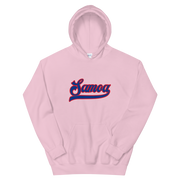 Samoa Script ~ Blue with Red Border *ADULT HOODIE*