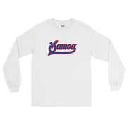 Samoa Script ~ Blue with Red Border *ADULT LONG SLEEVE*