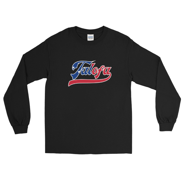 Talofa Script ~ Flag with White Border *ADULT LONG SLEEVE*