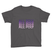 Purple All Poly Repeat *KIDS SHORT SLEEVE*