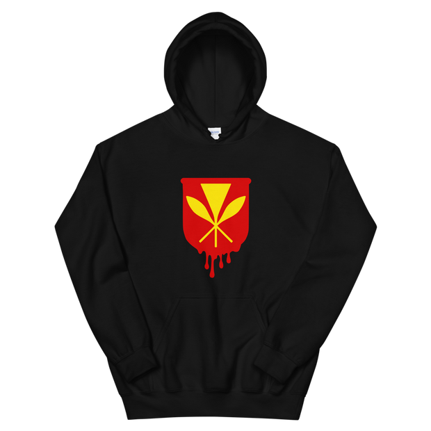 Kanaka Maoli Crest - Red *ADULT HOODIE*