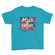 POLY HAIR, Don't Care - Black Border *KIDS SHORT SLEEVE*