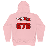 Tonga 676 - Flag with Black Border (front/back) *KIDS HOODIE*