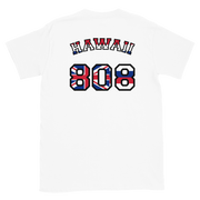 Hawaii 808 Sovereignty - Flag Jersey with Black Border (front/back) *ADULT SHORT SLEEVE*