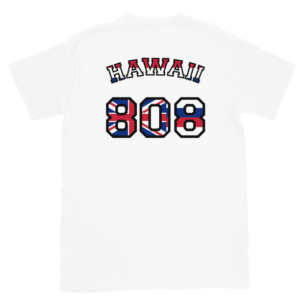 Hawaii 808 Sovereignty - Flag Jersey with Black Border (front/back) *ADULT SHORT SLEEVE*