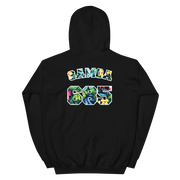 Samoa 685 - Floral Jersey with White Border (front/back) *ADULT HOODIE*