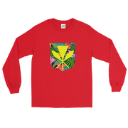 Kanaka Maoli Coat of Arms with Floral Shield *ADULT LONG SLEEVE*