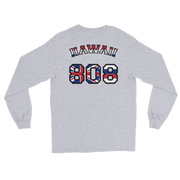 Hawaii 808 Sovereignty - Flag Jersey with Black Border (front/back) *ADULT LONG SLEEVE*