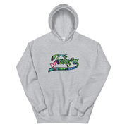 Talofa Script ~ Floral with Black Border *ADULT HOODIE*