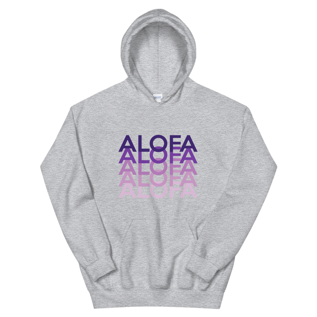 Purple Alofa Repeat *ADULT HOODIE*